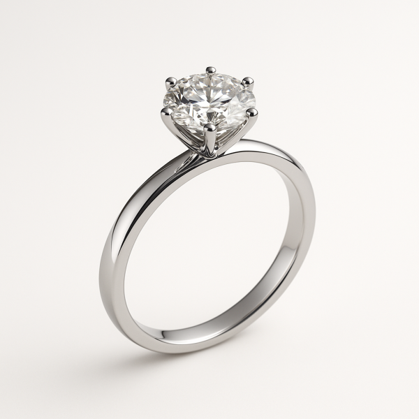 Weißgold-Ring mit Diamant